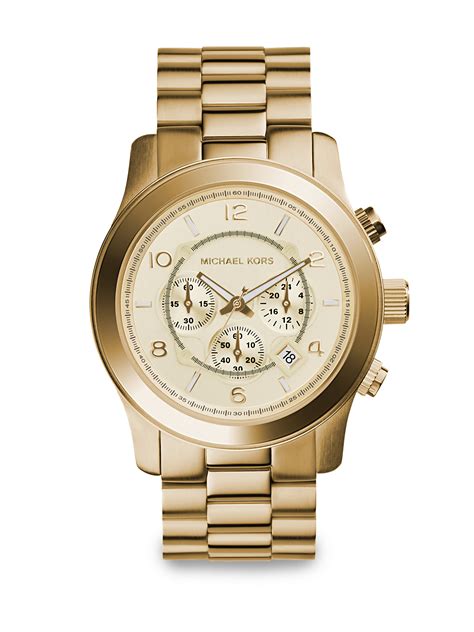 michael kors chronograph runway|Michael Kors oversized watch.